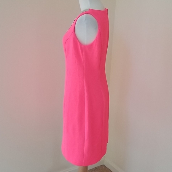 VINCE CAMUTO size 6 neon pink sleeveless dress - Picture 2 of 8